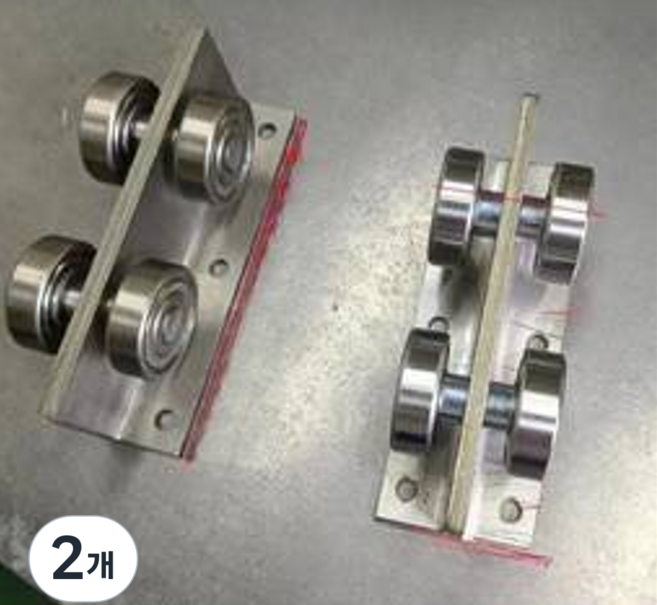 슬라이딩 도어 풀리 롤러 행잉 레일 도르래 트랙 바퀴 휠 하우스로라 스테인레스 베어링, 2개