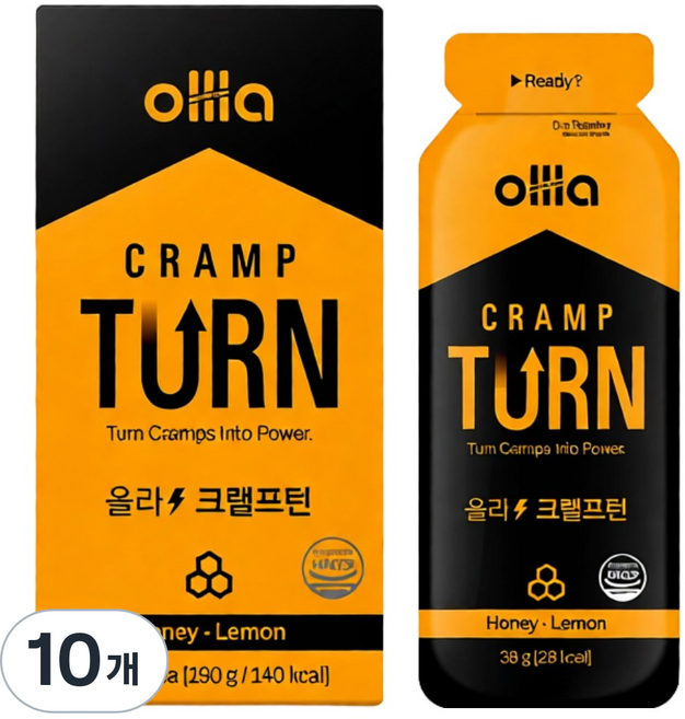 올라 크램프턴 5포 마라톤 에너지젤 러닝 자전거, 10개, 38g