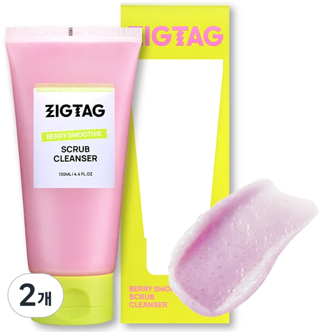 직택 클렌징폼 무자극 저자극 스크럽 팩 클렌저 클렌져 곤약스크럽, 2개, 130ml - 쿠팡