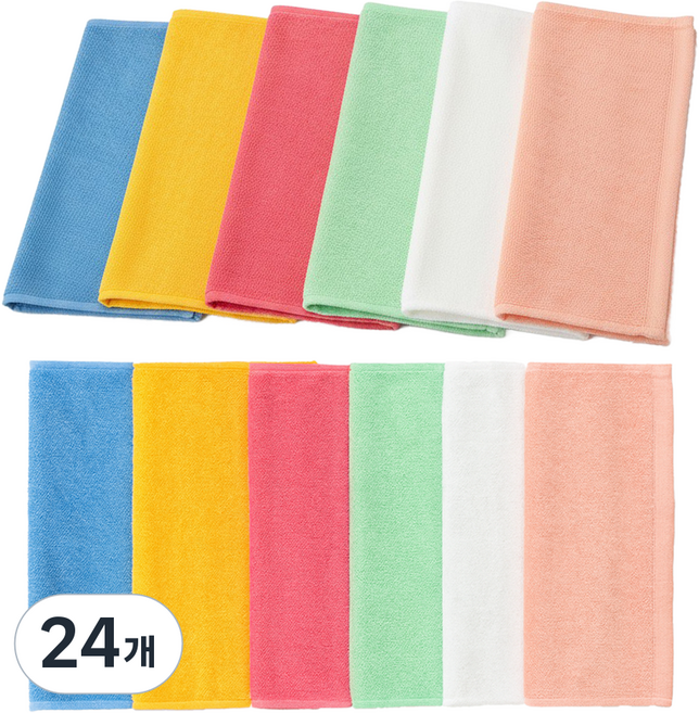 그린스토아 대나무 요술 행주 다회용, 24개, 랜덤색상