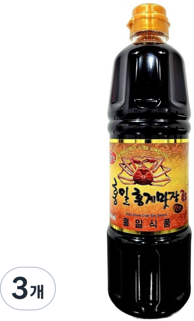 홍일점 홍게맛장소스골드 간장, 900ml, 3개
