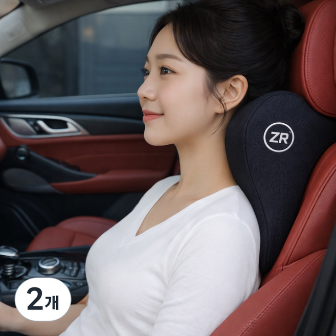 에니픽 3D입체 경추보호 메모리폼 목쿠션, 2개, 블랙