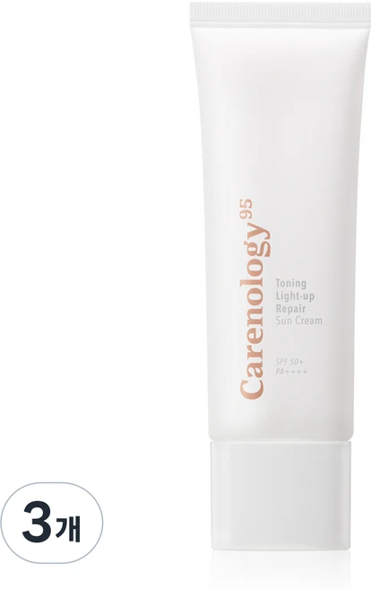 [여름준비 세일] 케어놀로지 토닝 라이트업 리페어 선크림 SPF50+ PA++++ / 톤업크림, 45ml, 3개 - 쿠팡