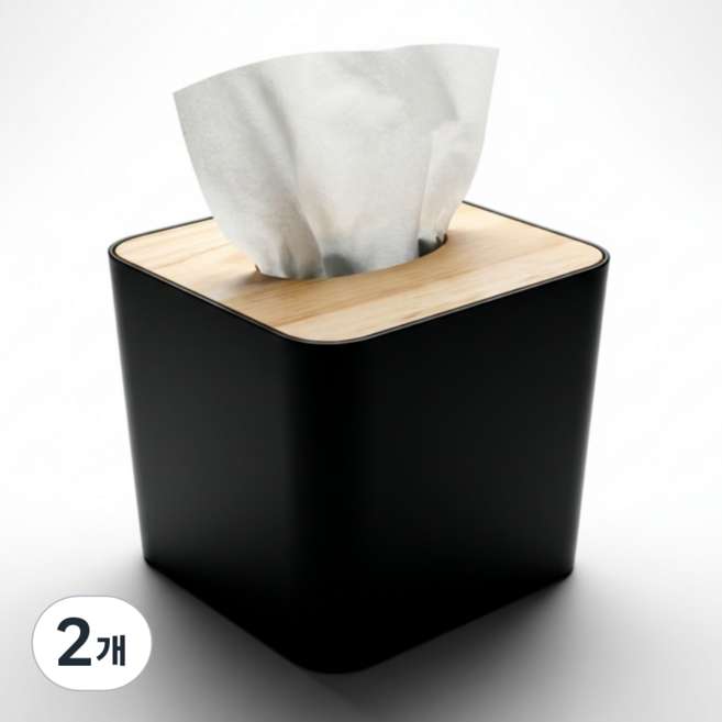 수봉상점 업소용 테이블 냅킨 케이스 디스펜서, 블랙, 2개