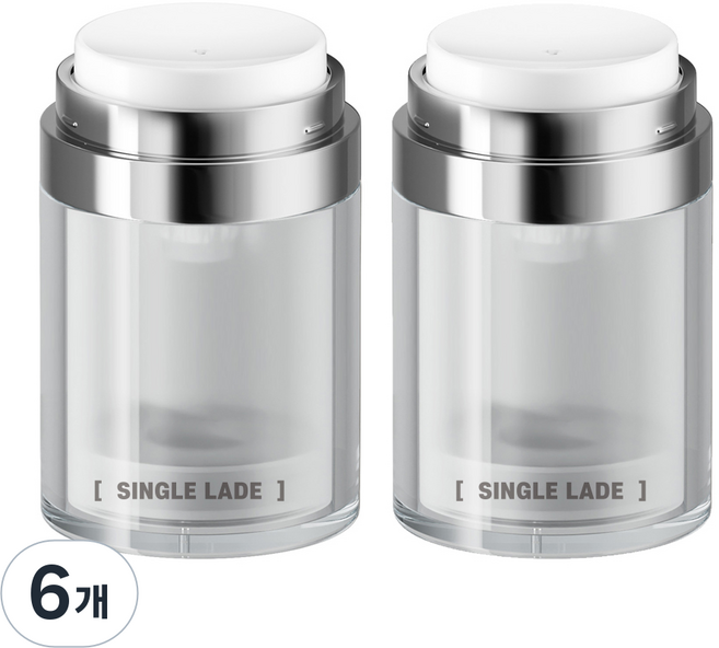 싱글레이드 에어리스 진공 투명 펌프 공병, 100ml, 6개