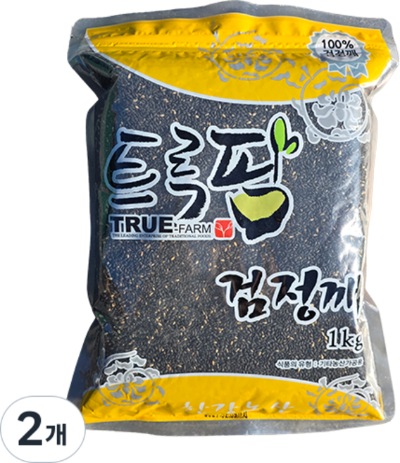 트루팜 업소용 대용량 가성비 검정깨 흑임자, 2개, 1kg