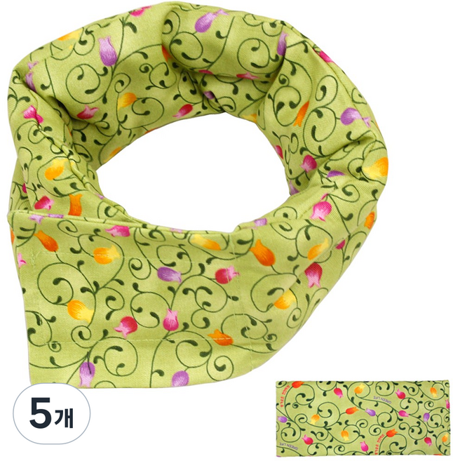 그린라이프 허브 목 찜질팩 (벨크로 S) + 사각 눈 찜질팩 set - 카키, 5개