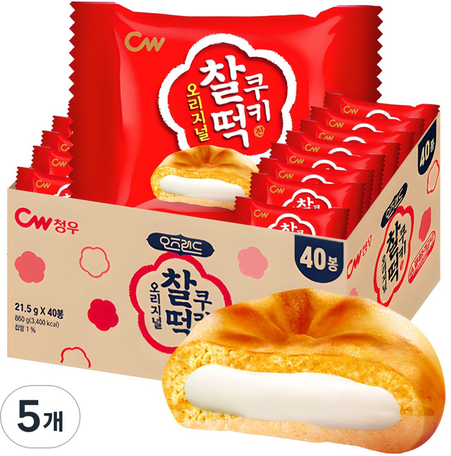 청우 오즈랜드 찰떡쿠키 오리지널, 860g, 5개
