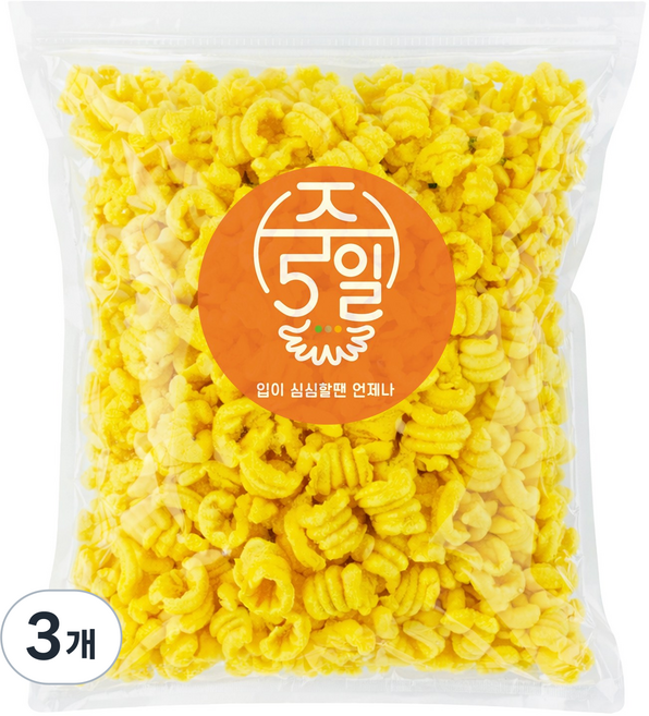 [주5일] 추억의 노랑과자 개나리콘 지퍼백포장 옥수수콘, 3개, 150g