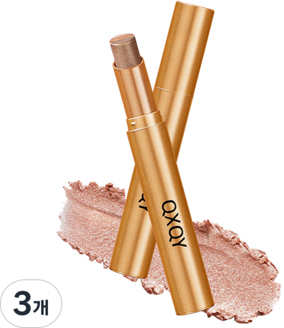 미나미 내추럴 3컬러 그라데이션 스틱 아이섀도우 글로우 레이어링, 3개, #02 펄 브라운