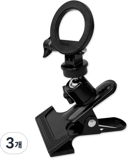 스마트폰 360도 회전 슈퍼 빅클립 맥세이프 자석 거치대, 3개, 블랙
