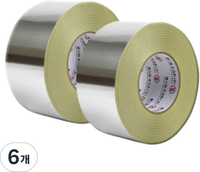덕트 테이프 알루미늄 테이프 초강력 접착 테이프 폭50mm~폭75mm 100M 덕트자재, 폭75mm X 길이100M, 6개