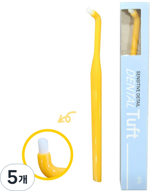 덴탈터프트 첨단칫솔 TR 짧은돔형 국산품, 1개입, 5개