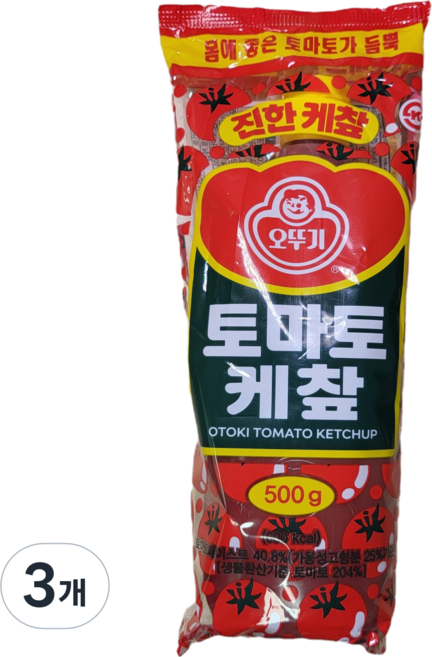 오뚜기 토마토 케찹, 500g, 3개