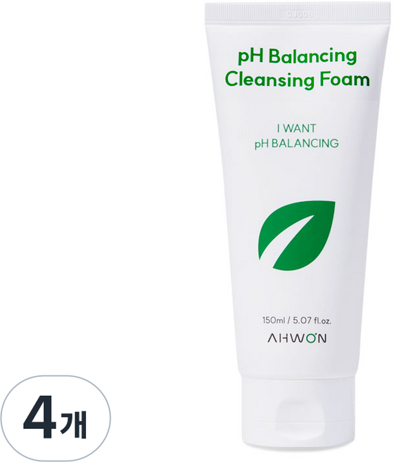 아원 수분가득 판테놀 히알루론 촉촉한 저자극 클렌징폼 건성 중건성 민감성 피부용, 4개