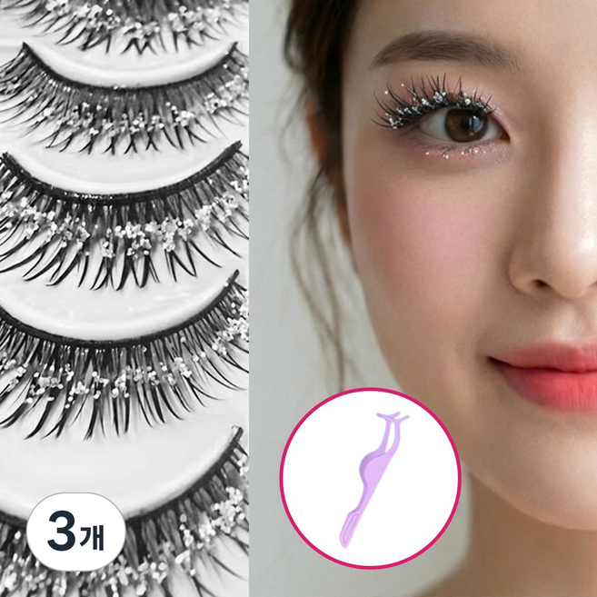 스토리팩토리 스타라이트 글램 아이래쉬, 3개, 블랙