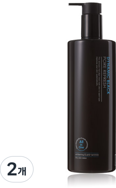 피엘디크 남성용 다이나믹블랙 포어 리프레쉬 올인원 로션, 500ml, 2개