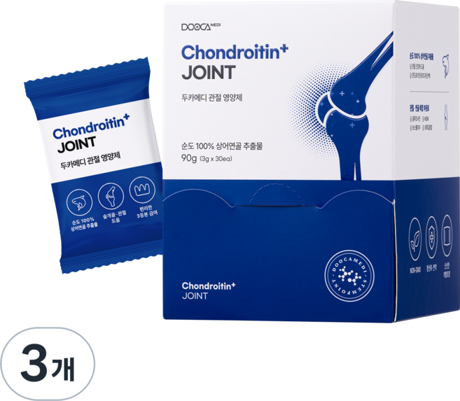 두카메디 콘드로이친+ 조인트 강아지 관절영양제 강아지 관절영양제 고양이 관절영양제 강아지 관절 고양이 관절 강아지 슬개골, 30정, 뼈/관절강화, 3개