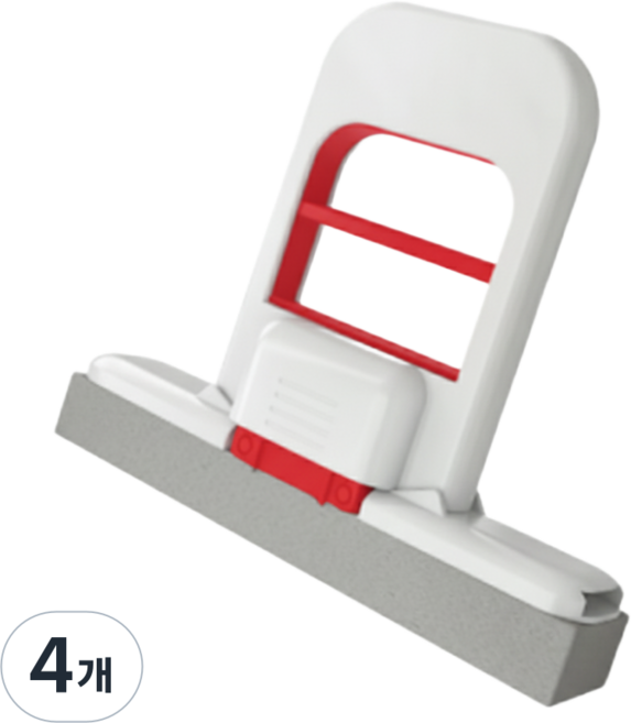 루맨조이 클린쏙 쓱싹 미니 스펀지걸레, 레드+화이트, 4개