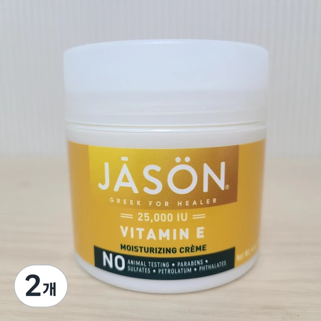 제이슨 내추럴 JASON Natural 비타민 E 모이스처라이징 크림 25000 IU, 113g, 2개 - 쿠팡