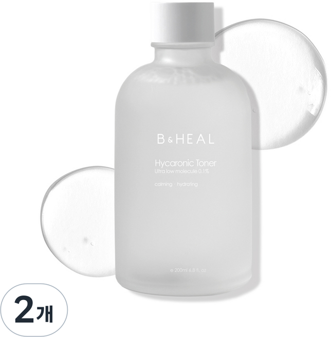 비앤힐 히카로닉 초저분자 히알루론산 속보습 토너 200ml, 2개