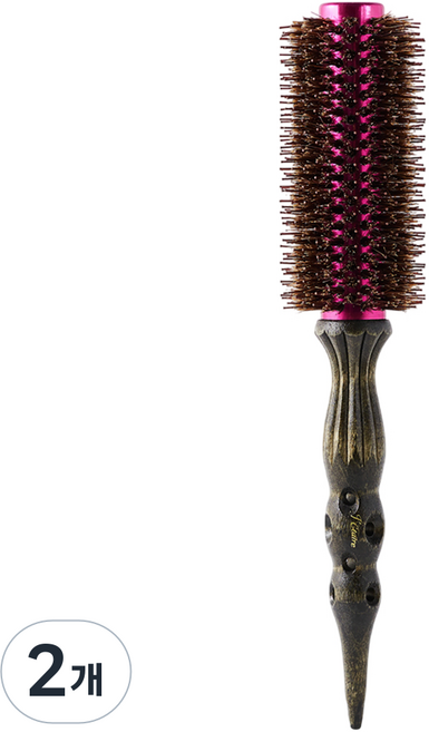 제이끌레르 핑크 열판 돈모 헤어 롤빗, 2개, 5호