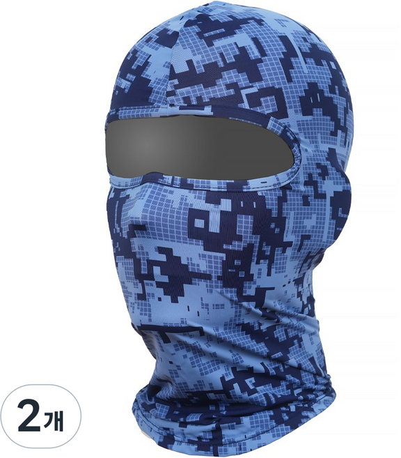 Zec0 HM 쿨 스킨 바라클라바 등산 자전거 여름 바라클라바, 블루, 2개