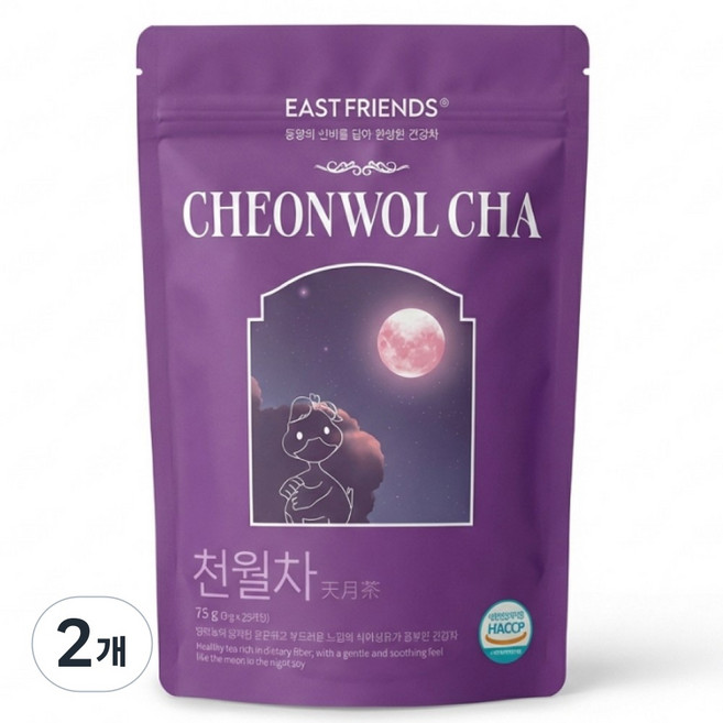 천월차 민들레 우엉 비움차 티백 | 무카페인 장건강차 | 식이섬유 배변차 속편한차, 3g, 2개, 25개입