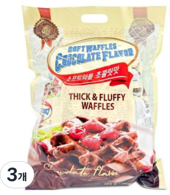 [달콤진] 소프트와플 초콜릿맛, 575g, 3개