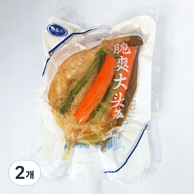 (배터짐) 연변반찬 절임 (양배추 고추 당근 셀러리) 혼합절임 (일요일&당일발송), 2개, 500g