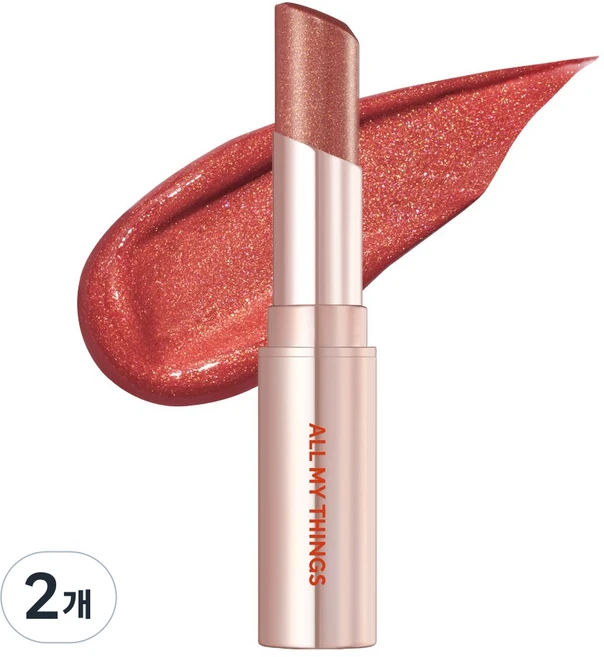 올마이띵스 AMTS 아임 유어 립틴트 펄립스틱 드라마틱한 컬러, 08 로지라이츠, 3.4g, 2개 - 쿠팡