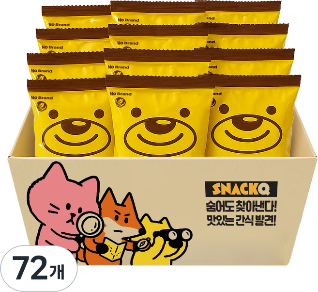 스낵큐 노브랜드 과자 세트, 72개, 초코베어
