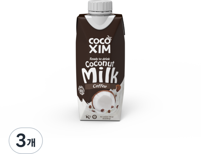 [공식수입사] 코코씸 코코넛밀크 커피맛, 330ml, 3개
