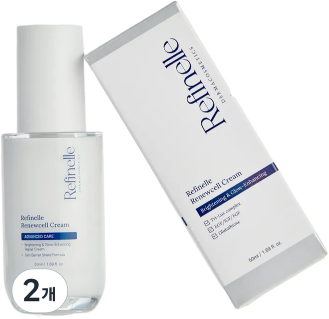레피넬 리뉴셀 egf 글루타치온 파데프리 바르고 자는 톤업 크림, 2개, 50ml, 화이트