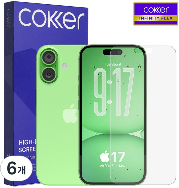 코커 AG 종이질감 강화유리필름 인피니트플렉스, 6개