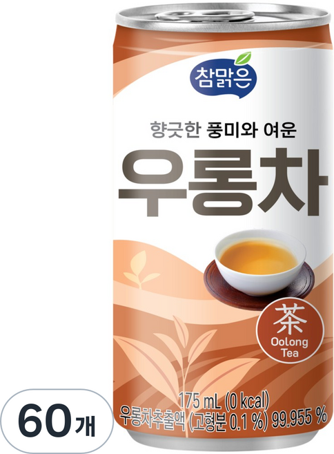 참맑은 우롱차, 60개, 175ml