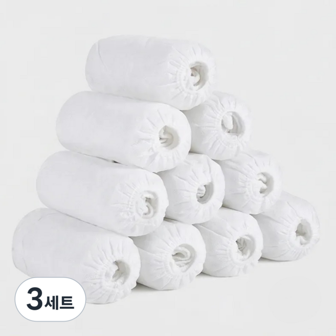 아노유 100개 대용량 일회용덧신 위생 신발커버 덧신, 3세트, 화이트