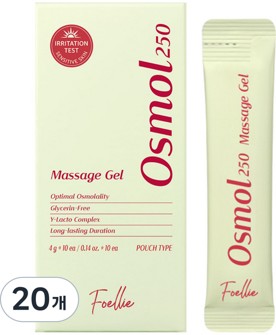 포엘리에 오스몰250 수용성 러브 마사지젤 파우치, 20개, 4g