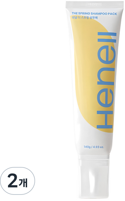 [기간특가] 헤넬 임산부 두피 스케일링 샴푸팩 (피지80%개선 각질순삭 두피열쿨링), 2개, 140g
