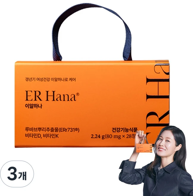 이알하나 ERr731 갱년기 중년 여성 영양제, 3개, 28정 - 쿠팡