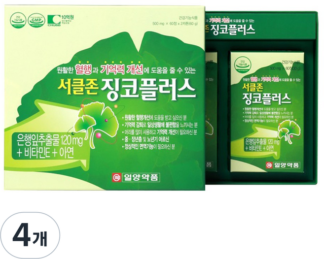 일양약품 서클존 징코플러스 4개월분, 60정, 4개