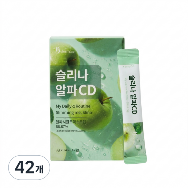 포데르마 알파CD 슬리나 다이어트 청사과맛, 42개, 3g