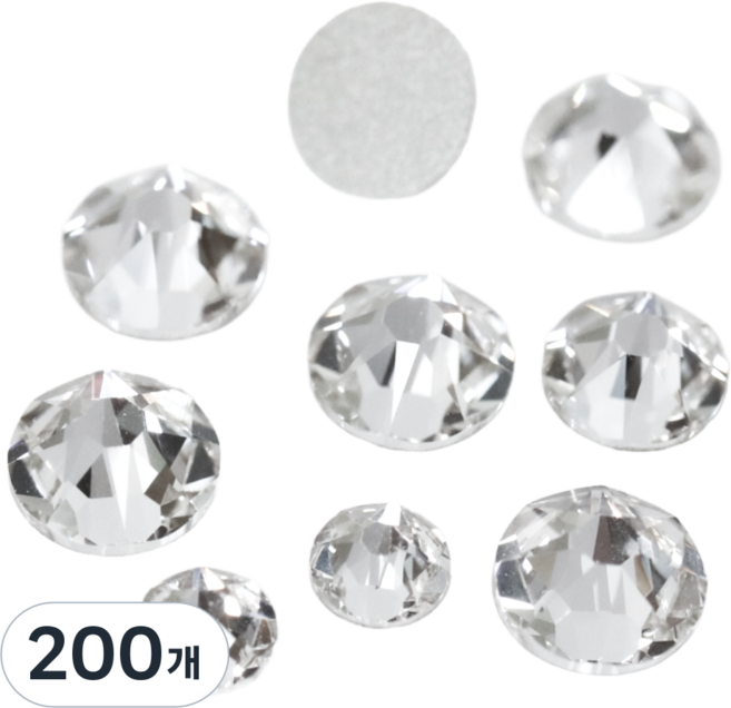 스와로브스키 2088 크리스탈, SS3(약1.38mm), 200개, 투명