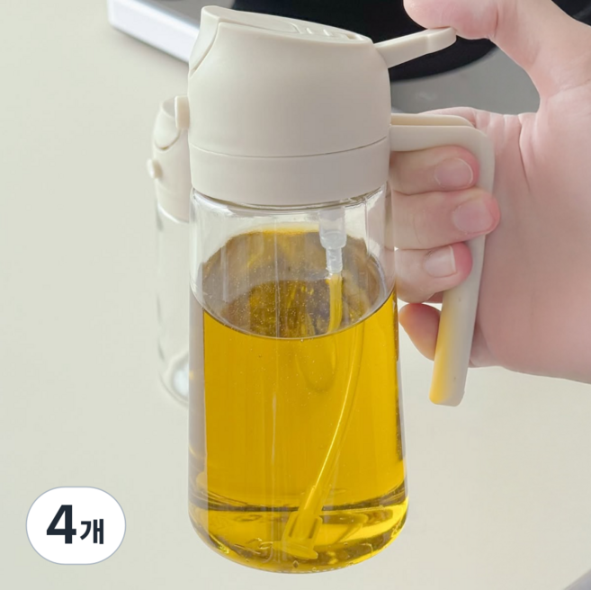 디와이홈 2way 스프레이 + 붓는 방식 올리브 식용유 오일스프레이용기, 4개, 470ml