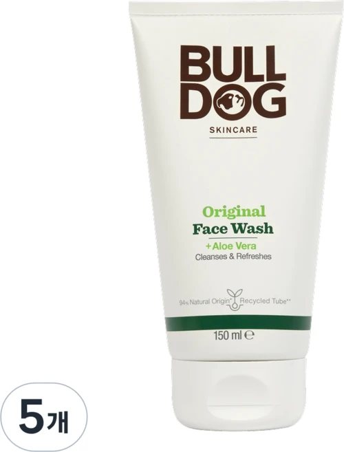[불독] 오리지널 페이스워시 (저자극 알로에 남자 클렌징폼), 150ml, 5개 - 쿠팡