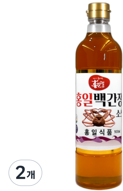 [류맛간장]홍일식품 진해총판 홍일백간장소스 국내산 살아있는 홍게와 신선한 야체 추출액 깔끔하게 만들었습니다., 2개, 900ml