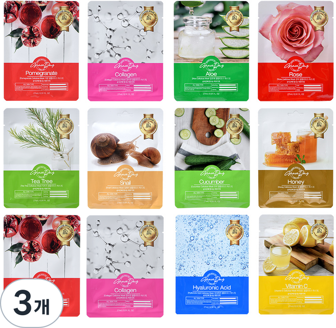 그레이스데이 골라쓰는 마스크팩, 3개, 100개입