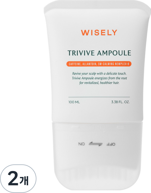 와이즐리 탈모 브러쉬 두피 트리바이브 앰플, 2개, 100ml