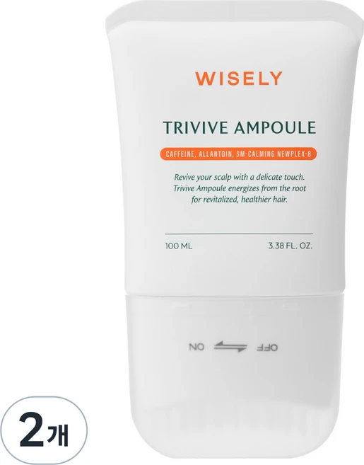 와이즐리 탈모 브러쉬 두피 트리바이브 앰플, 2개, 100ml - 쿠팡