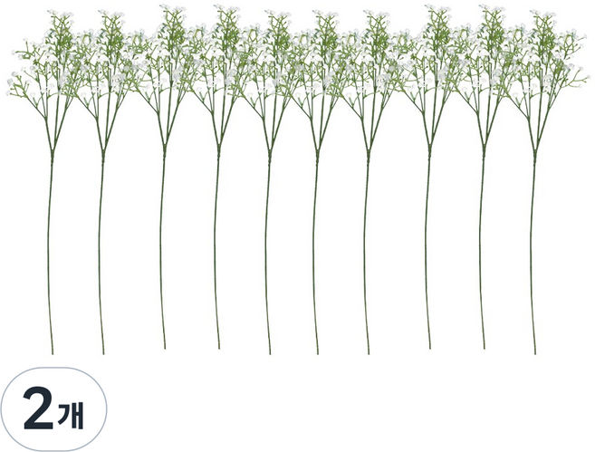 인조 조화 안개꽃 10송이, 2개, 화이트